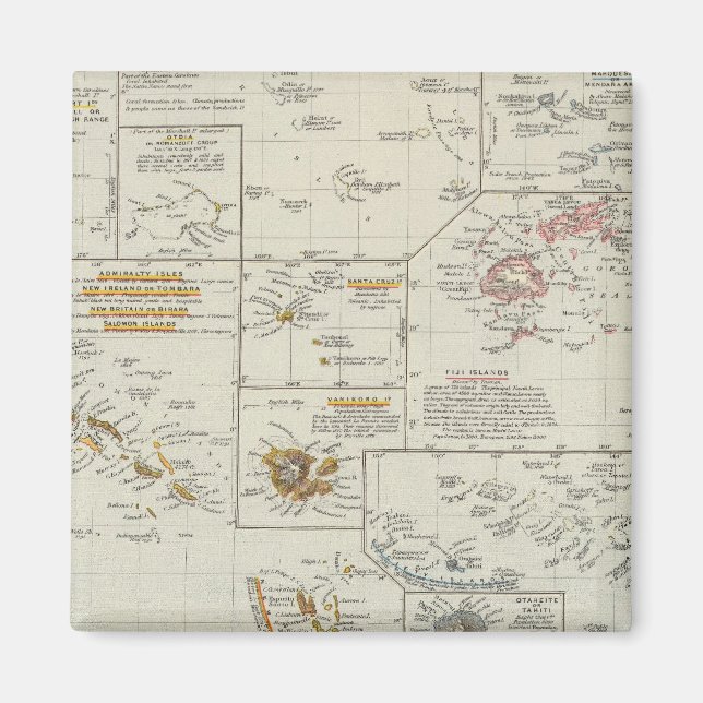 Polynesien, Pazifikinseln Magnet (Vorne)