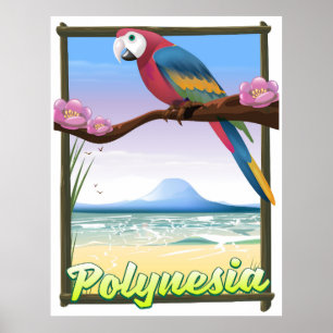 Polynesien-Strand-Reiseposter Poster