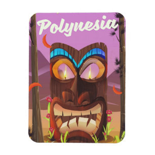 Polynesien-Tiki-Maske Magnet