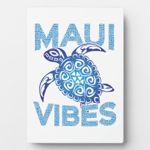 Polynesische blaue Stammes-Seeschildkröte Maui Vib Fotoplatte