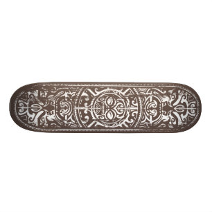Polynesische Stammes-Gesicht-Grunge Skateboard