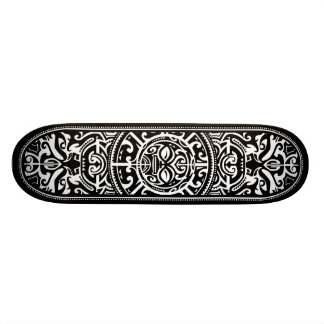 Polynesische Stammesgesichtsholzmaserung Skateboard
