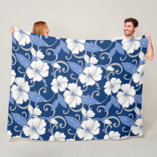 POLYNESISCHE TRAUME (BLAU) FLEECEDECKE