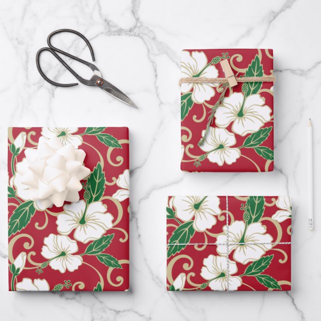POLYNESISCHE TRAUME (CHRISTMAS) GESCHENKPAPIER SET (Vorderseite)