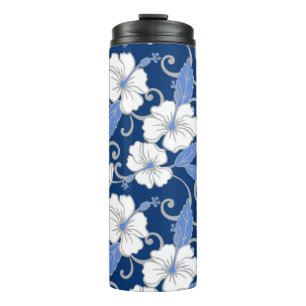 POLYNESISCHER TRAAM (BLAU) THERMALTUMBLER THERMOSBECHER
