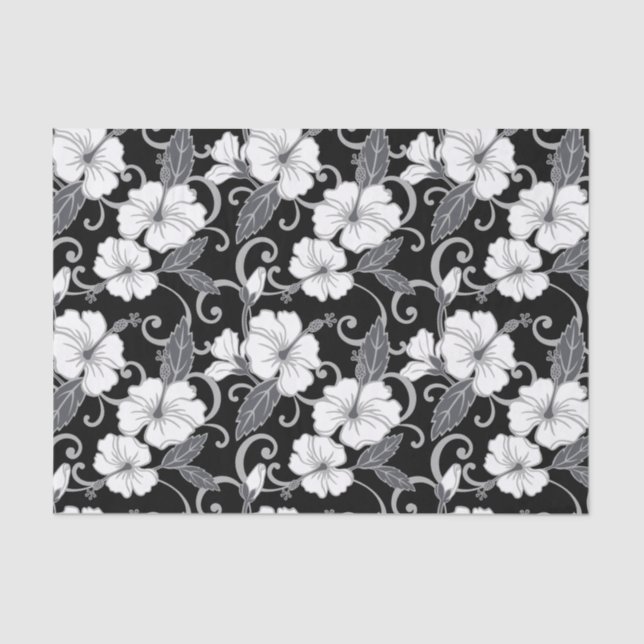 POLYNESISCHER TRAAM (SCHWARZ) SEIDENPAPIER (Vorderseite)