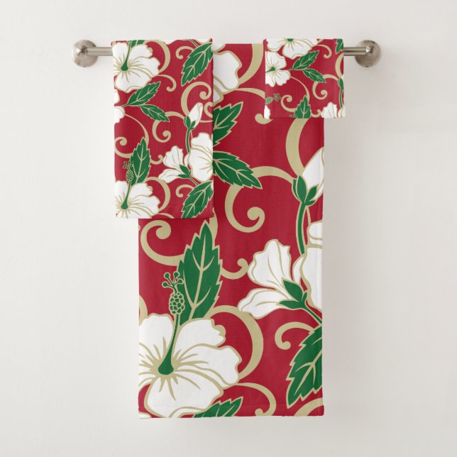 POLYNESISCHER TRÄUM (CHRISTMAS) BAD TOWEL SET (Insitu)