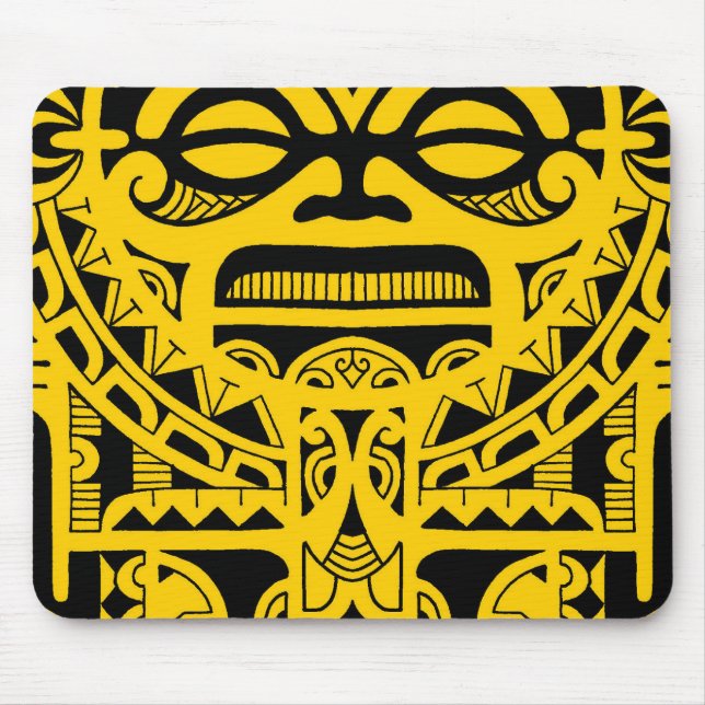 Polynesisches Gesicht des Tiki Mousepad (Vorne)
