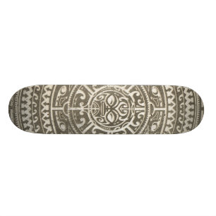 Polynesisches Stammesgefühl Brown Skateboard