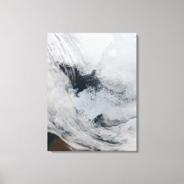 Polynya (offenes Wasser) im Beaufort Meer Leinwanddruck (Vorderseite)