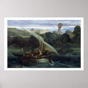 Polyphemus angreifende Seeleute in ihrem Boot, Poster