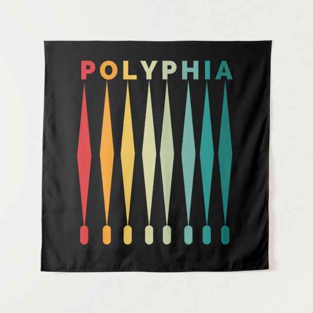 Polyphia Band Retro Wandteppich (Vorderseite)