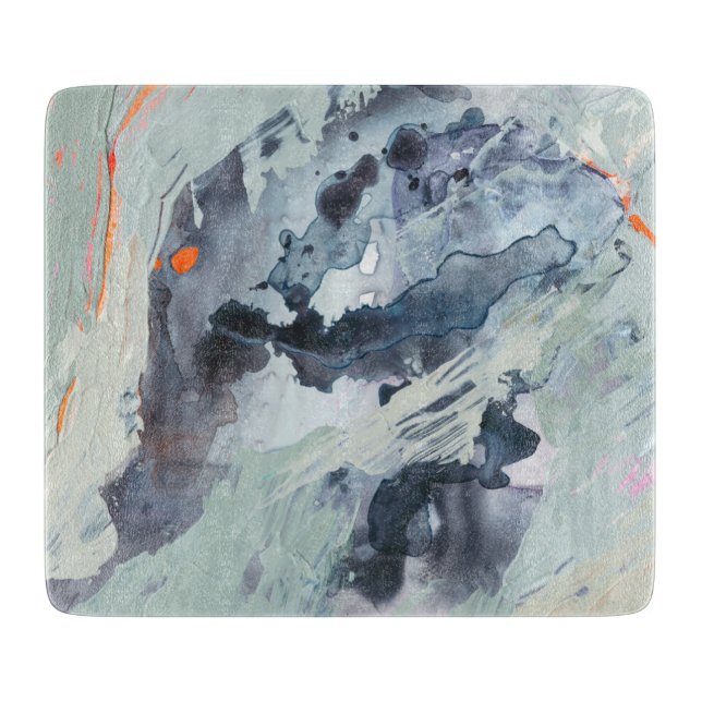 Polyphonisches Meer - Blau Schneidebrett (Vorderseite)