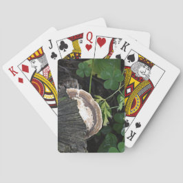 Polypore Fungus auf Baumstumpf Spielkarten