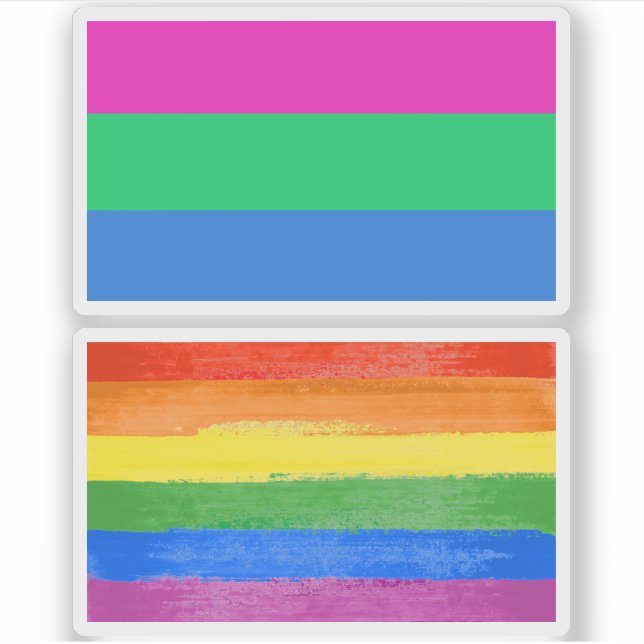 Polysex Pride Flag Aufkleber (Vorderseite)