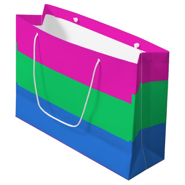 Polysex Pride Flag Große Geschenktüte (Vorderseite Schrägansicht)