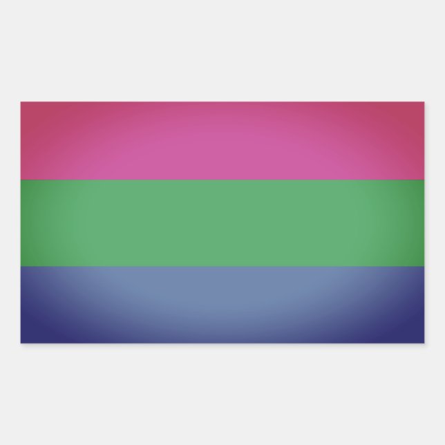 Polysex Pride Flag Rechteckiger Aufkleber (Vorderseite)