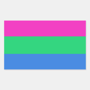 Polysex Pride Flag Rechteckiger Aufkleber