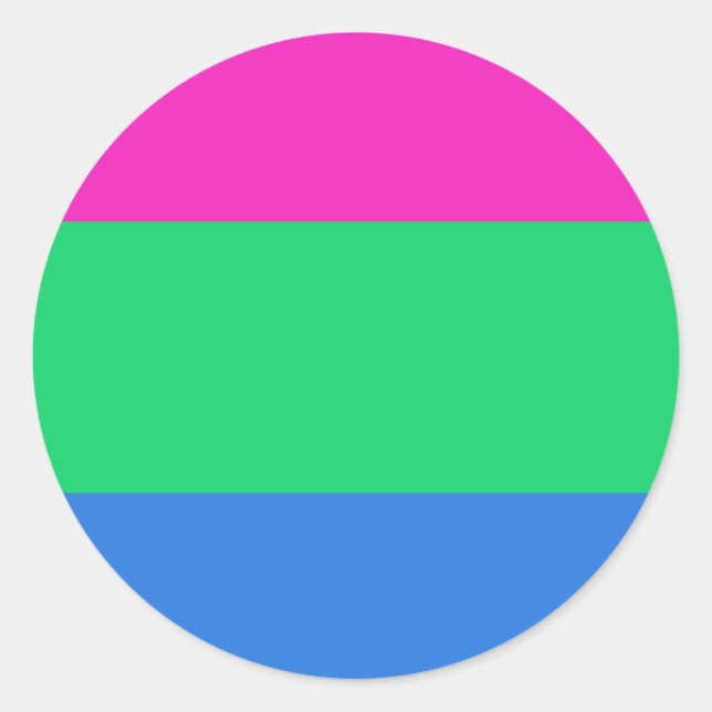 Polysex Pride Flag Runder Aufkleber (Vorderseite)
