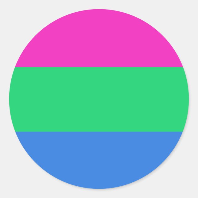 Polysex Pride Flag Runder Aufkleber (Vorderseite)