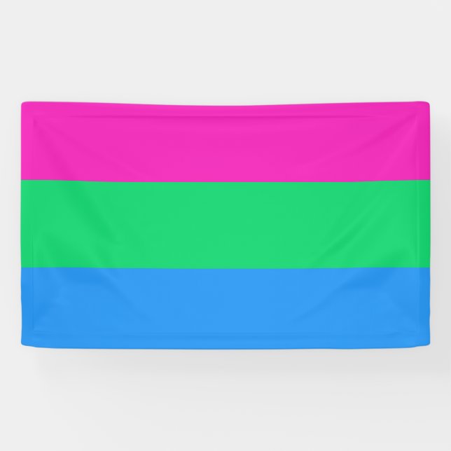 Polysexual Flag Banner (Horizontal)