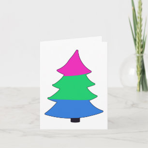 Polysexual Pride Holigay Tree Card Karte