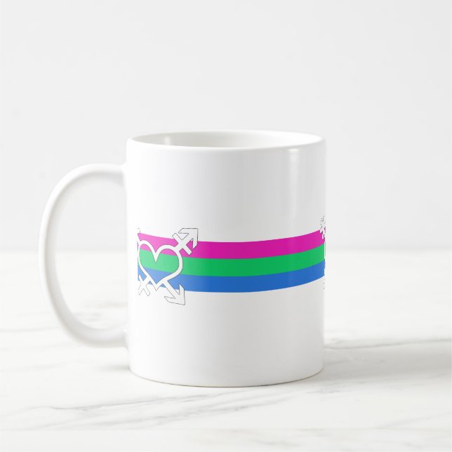 Polysexual Stolz-Flagge Kaffeetasse (Links)
