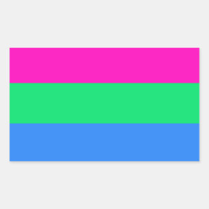 Polysexual Stolzflagge Rechteckiger Aufkleber