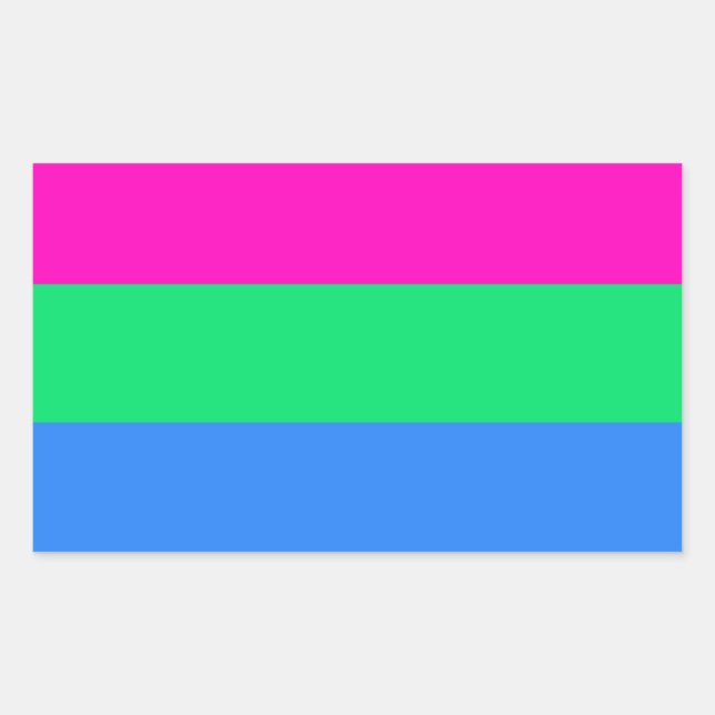 Polysexual Stolzflagge Rechteckiger Aufkleber (Vorderseite)