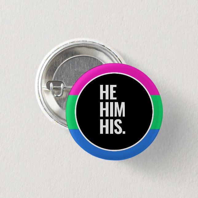 Polysexualer Stolz Button (Vorne & Hinten)