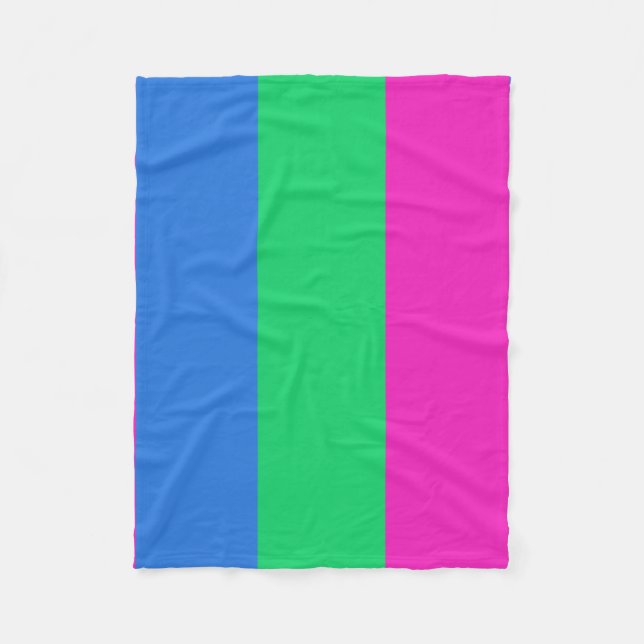 Polysexualitäts-Stolzflagge Fleecedecke (Vorderseite)