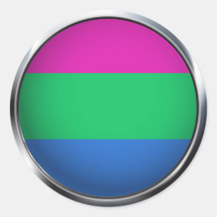 polysexuell runder aufkleber