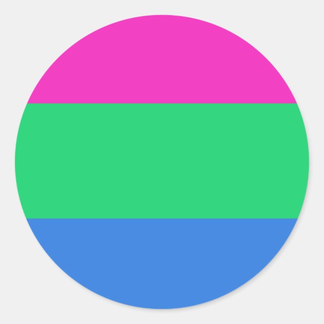 polysexuell runder aufkleber (Vorderseite)