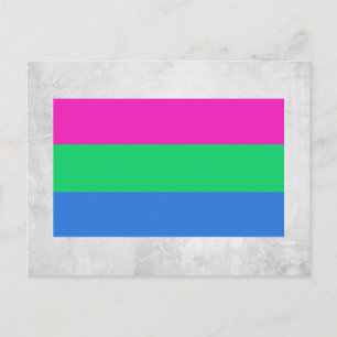 Polysexuelle Pride-Flagge Postkarte