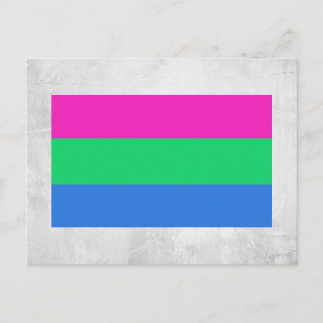 Polysexuelle Pride-Flagge Postkarte (Vorderseite)