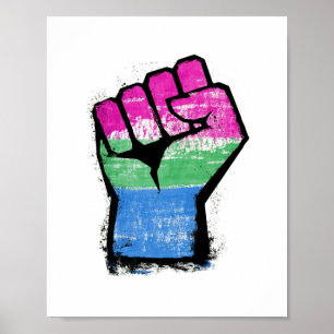 Polysexuelle Protestfäuste Poster