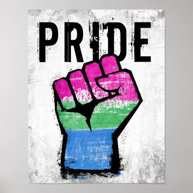 Polysexuelle Stolzfaust Poster (Vorne)