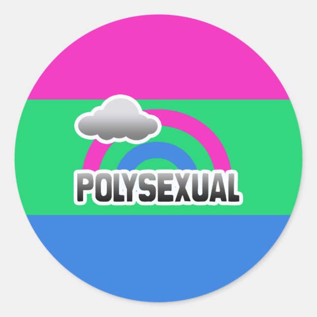 POLYSEXUELLER RAINBODEN AUFKLEBER (Vorderseite)