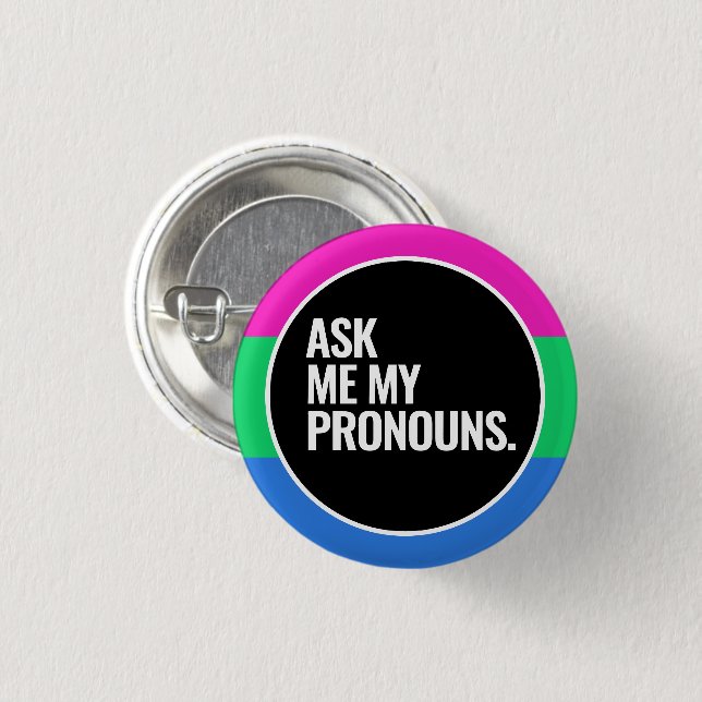 Polysexueller Stolz Button (Vorne & Hinten)