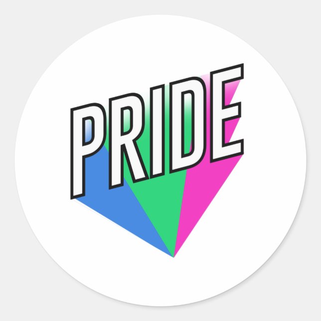 Polysexueller Stolz Runder Aufkleber (Vorderseite)
