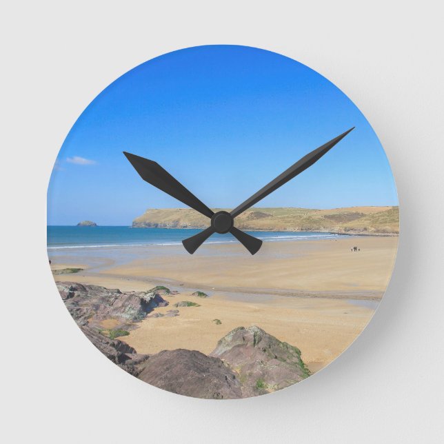 Polzeath Wall Clock Runde Wanduhr (Vorderseite)