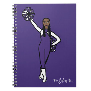 Pom Dancer Lila White Accent P Notizblock