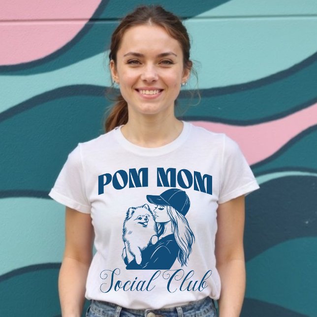 Pom Dog Mama Social Club Frauen T-Shirt (Pom Dog Mom Social Club Women T-Shirt.)
