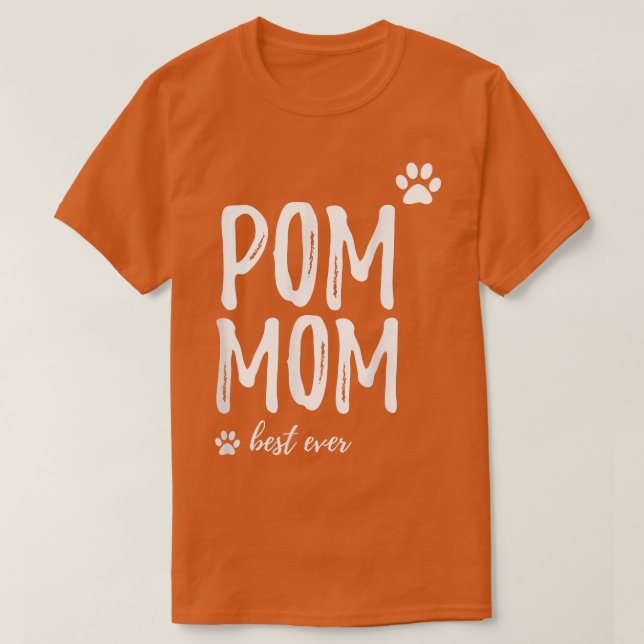 Pom Mama Funny für Spitz Hunde Mama T-Shirt (Design vorne)