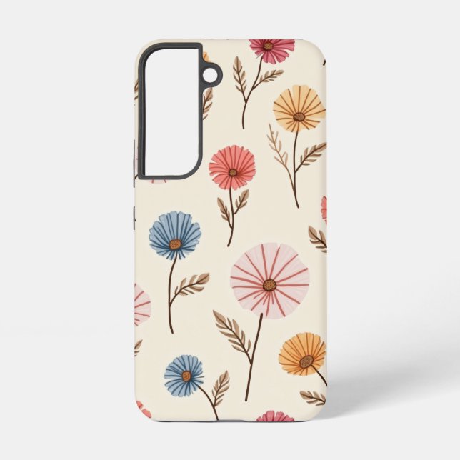 Pom Pom Blume Samsung Galaxy Case Hülle (Rückseite)