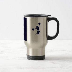 Pom-pom girl dans la tasse sautante de voyage de