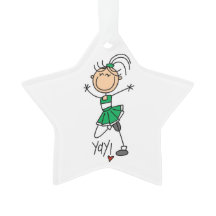 Pom-pom girl de la figure bâche verte