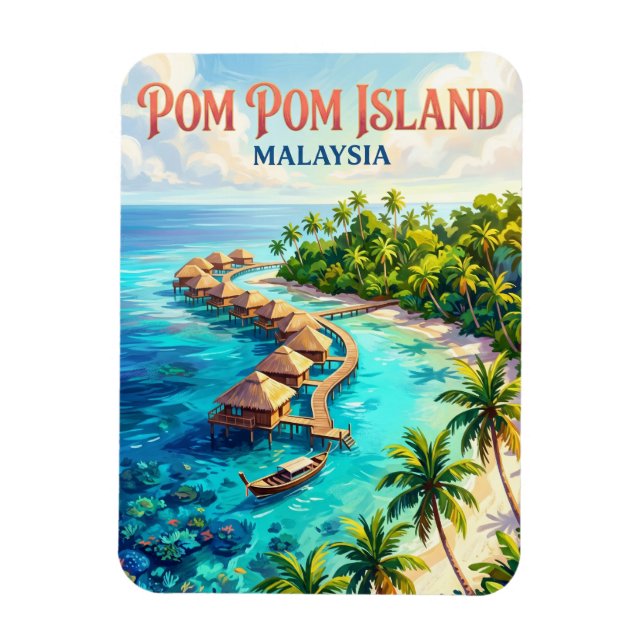 Pom Pom Insel Malaysia Magnet (Vertikal)