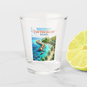 Pom Pom Insel Malaysia Schnapsglas