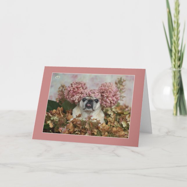 Pom Pom Mops Card Karte (Vorderseite)